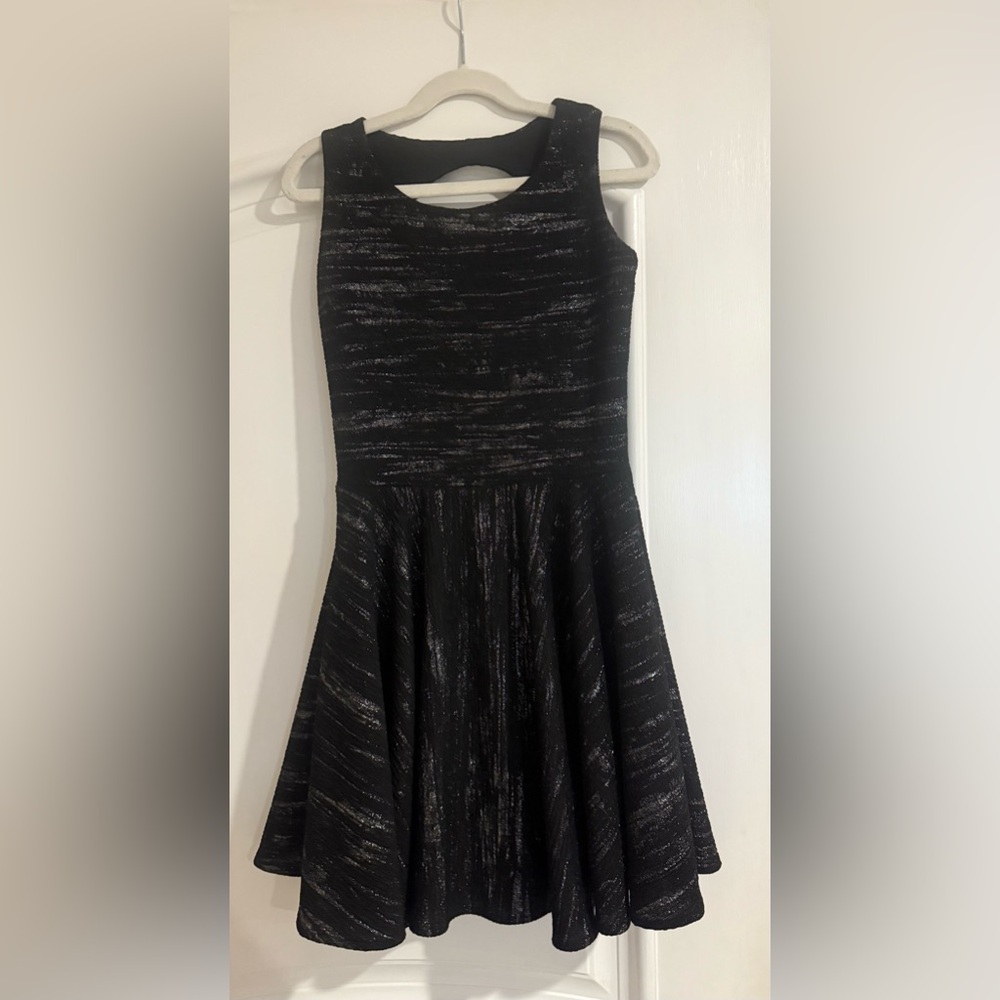 By Debra Black and Silver Kids Flared Dress
